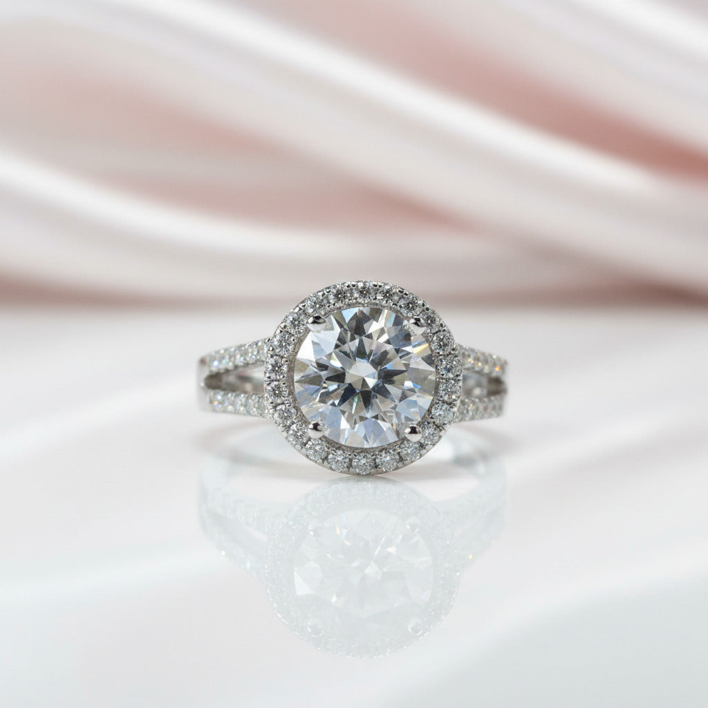 2ct 8mm Round Diamond Option Wedding Ring-Black Diamonds New York