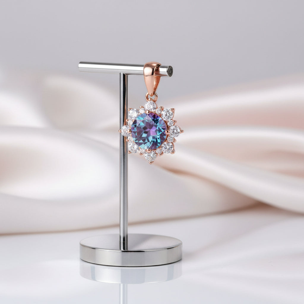 Ct Round Alexandrite Pendant Necklace – Black Diamonds New York