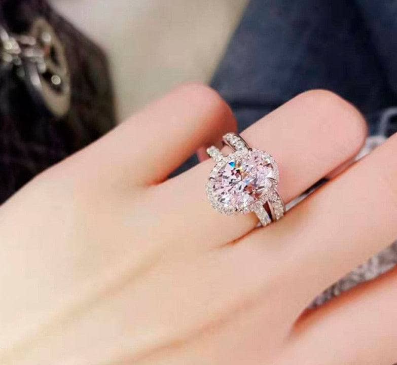 2ct D Color Oval Cut Moissanite Engagement Ring - Black Diamonds New York