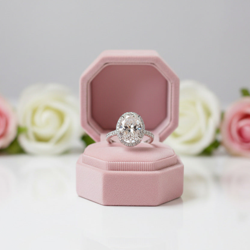 2.0 Ct D Color Oval Cut Diamond Option Engagement Ring-Black Diamonds New York