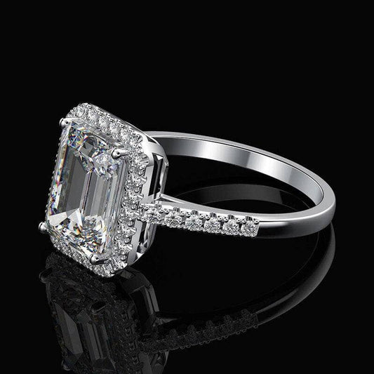 2ct Emerald Cut Excellent Diamond Enagageme Ring-Black Diamonds New York