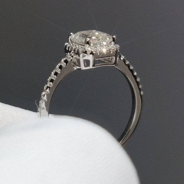 2ct Emerald Cut Excellent Diamond Engagement Ring-Black Diamonds New York
