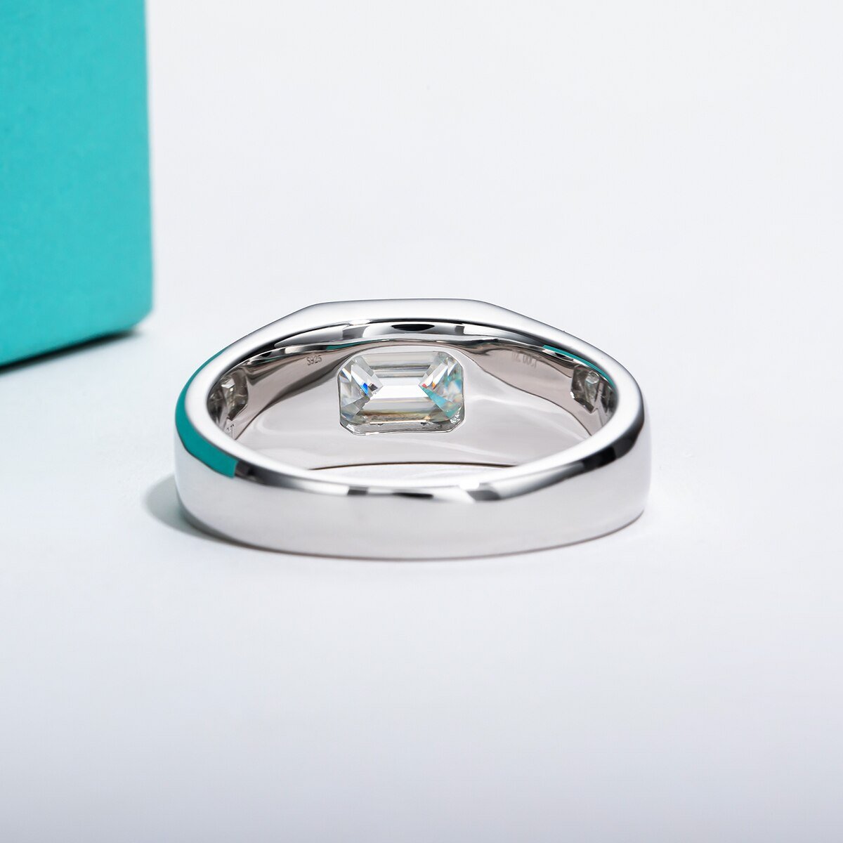 2ct Emerald Cut Diamond Unisex Ring-Black Diamonds New York