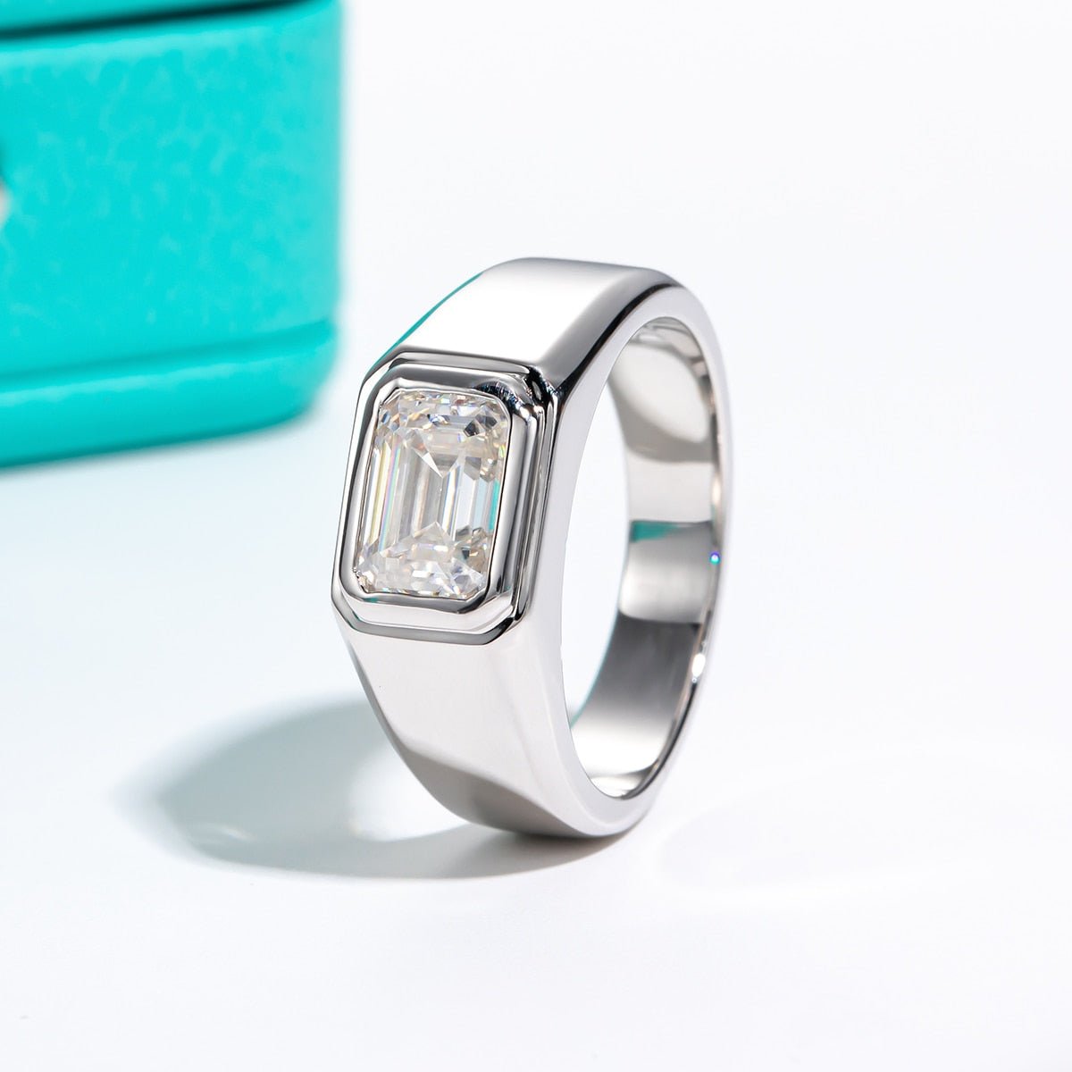 2ct Emerald Cut Diamond Unisex Ring-Black Diamonds New York