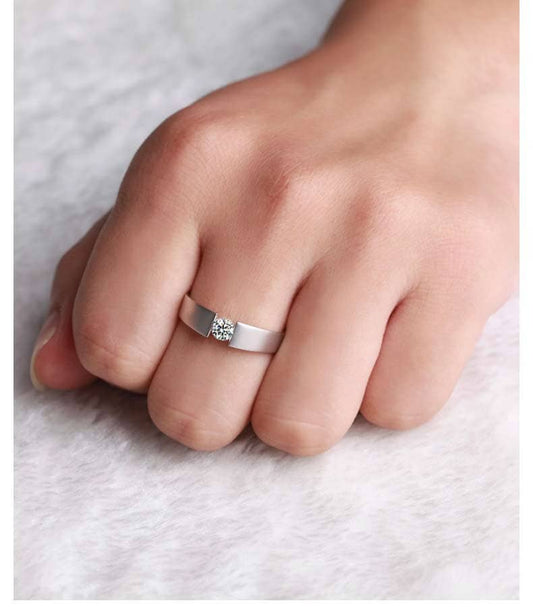 2ct Created Diamond Ring Simple Design-Black Diamonds New York