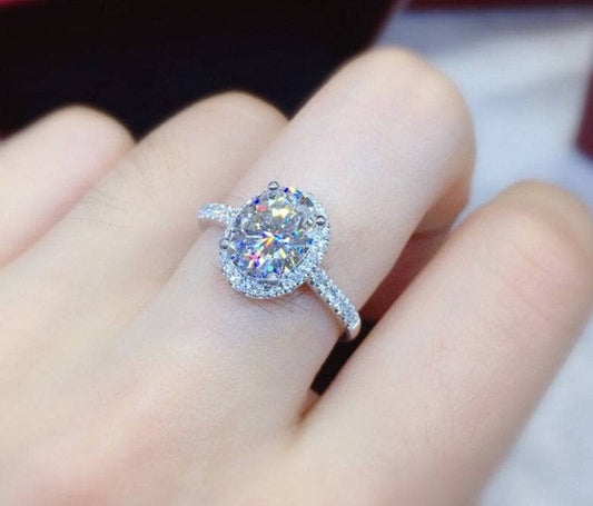 2ct Excellent Oval Cut Sparkling Diamond Engagement Ring-Black Diamonds New York
