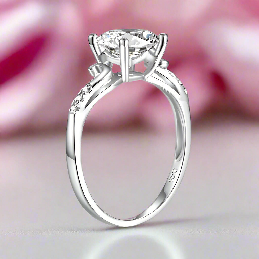 2ct Round Diamond Promise Ring-Black Diamonds New York