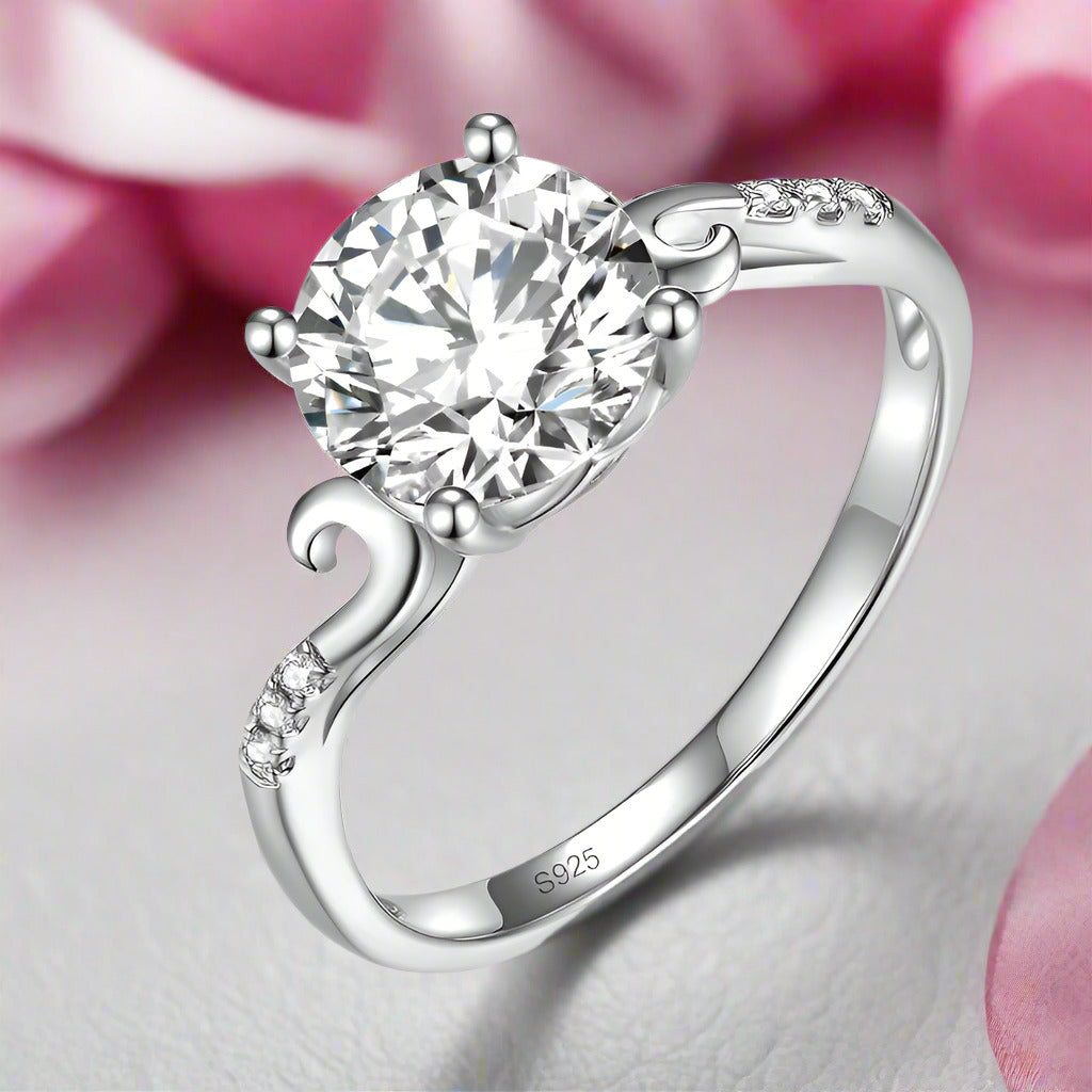 2ct Round Diamond Promise Ring-Black Diamonds New York