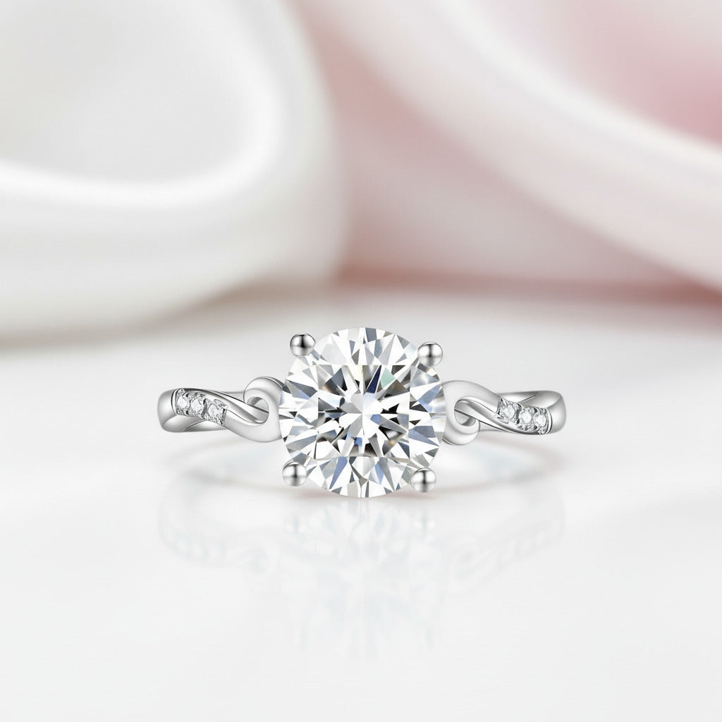 2ct Round Diamond Option Promise Ring-Black Diamonds New York