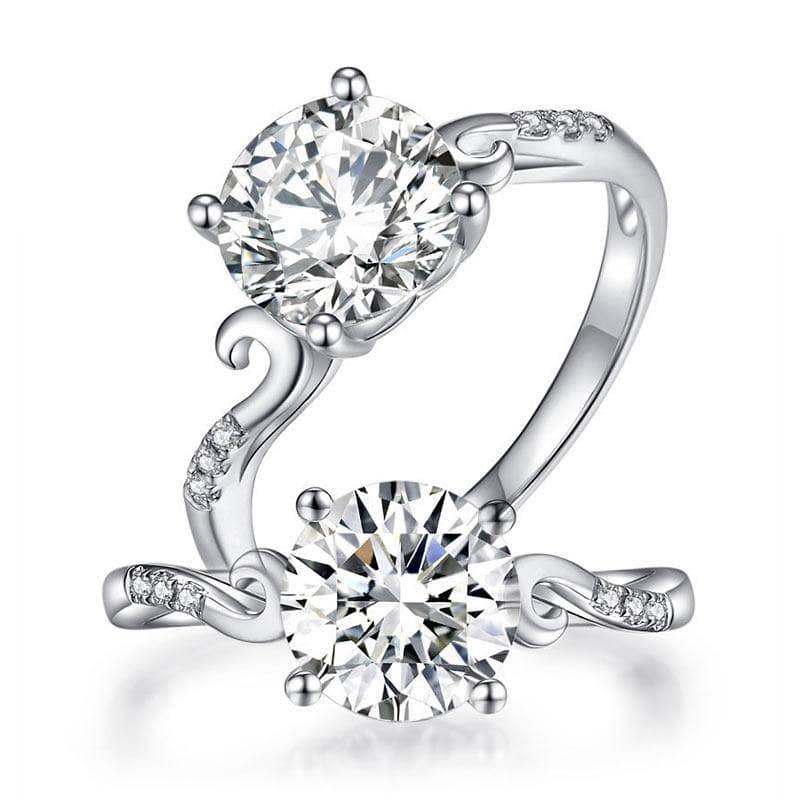 2ct Moissanite Diamond Promise Ring - Black Diamond New York-Black Diamonds New York