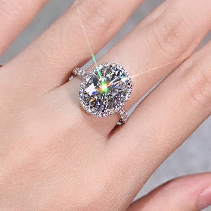 2ct Oval Moissanite Diamond Wedding Ring-Black Diamonds New York