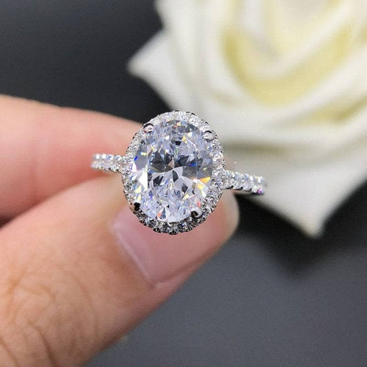 2ct Oval Diamond Wedding Ring-Black Diamonds New York