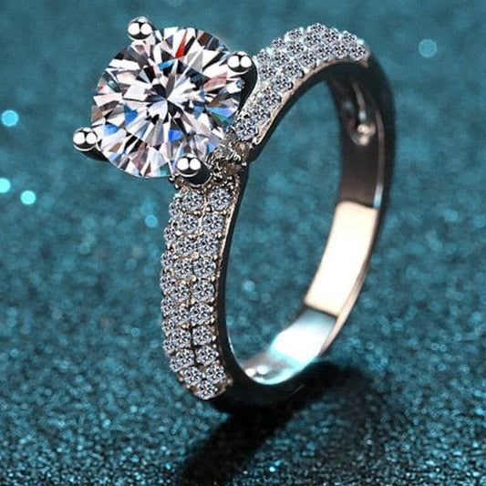 2ct Princess Cut Round Diamond Ring-Black Diamonds New York