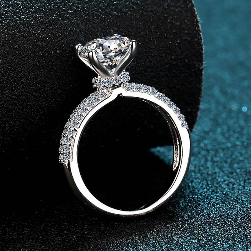 2ct Princess Cut Round Moissanite Ring-Black Diamonds New York