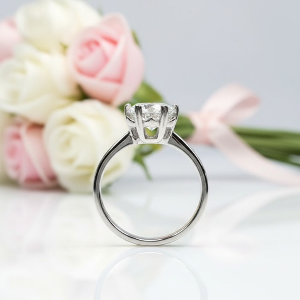 2ct Round Cut D Color Diamond Option Snowflake Engagement Ring-Black Diamonds New York