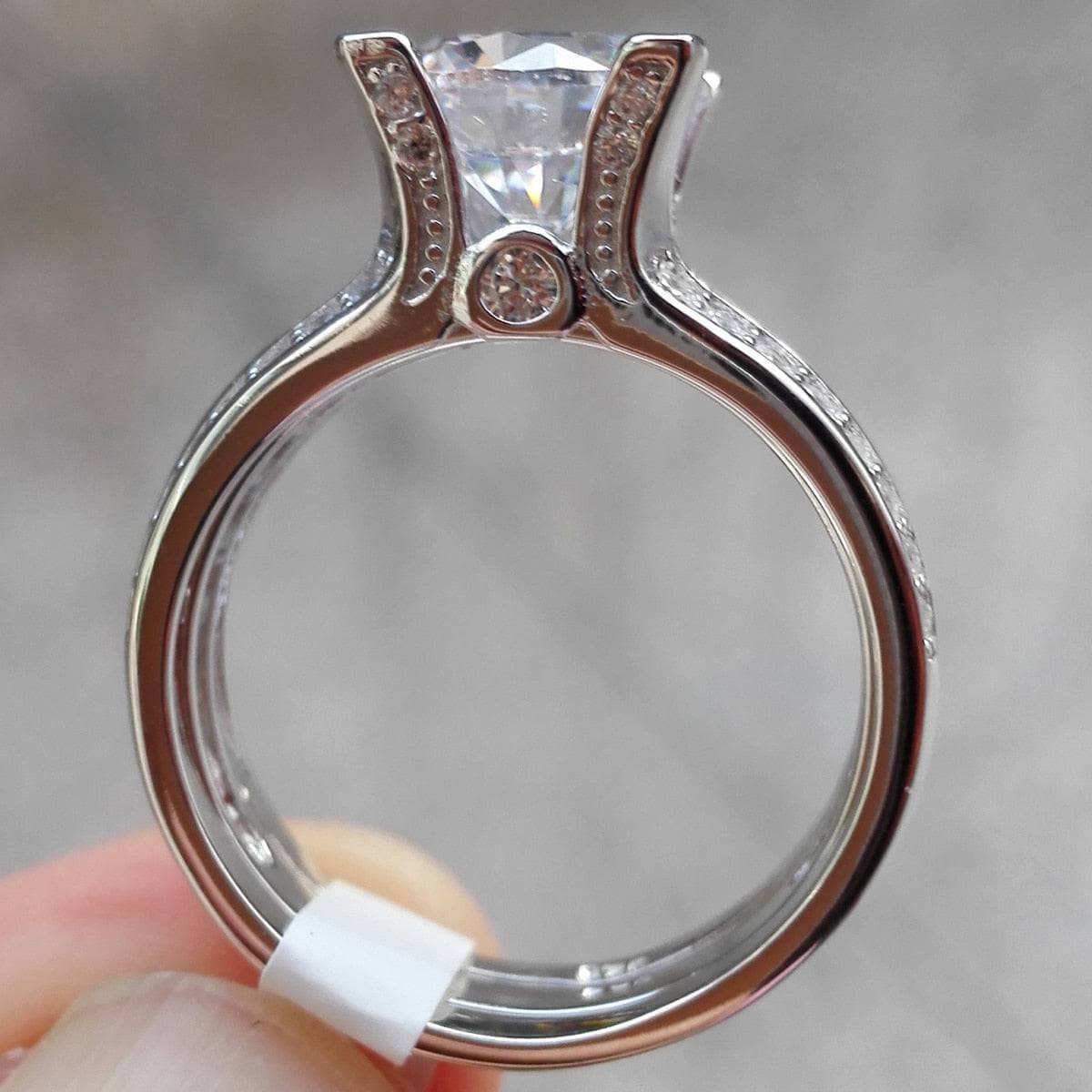 2Ct Round Cut Created Diamond Engagement Ring Set-Black Diamonds New York