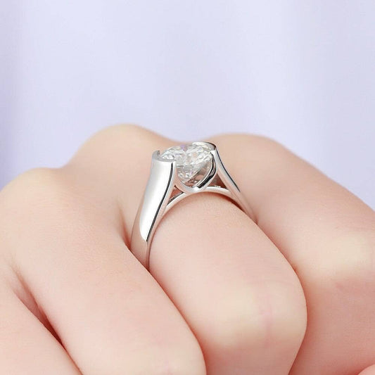 2ct Round Cut Diamond Engagement Ring-Black Diamonds New York