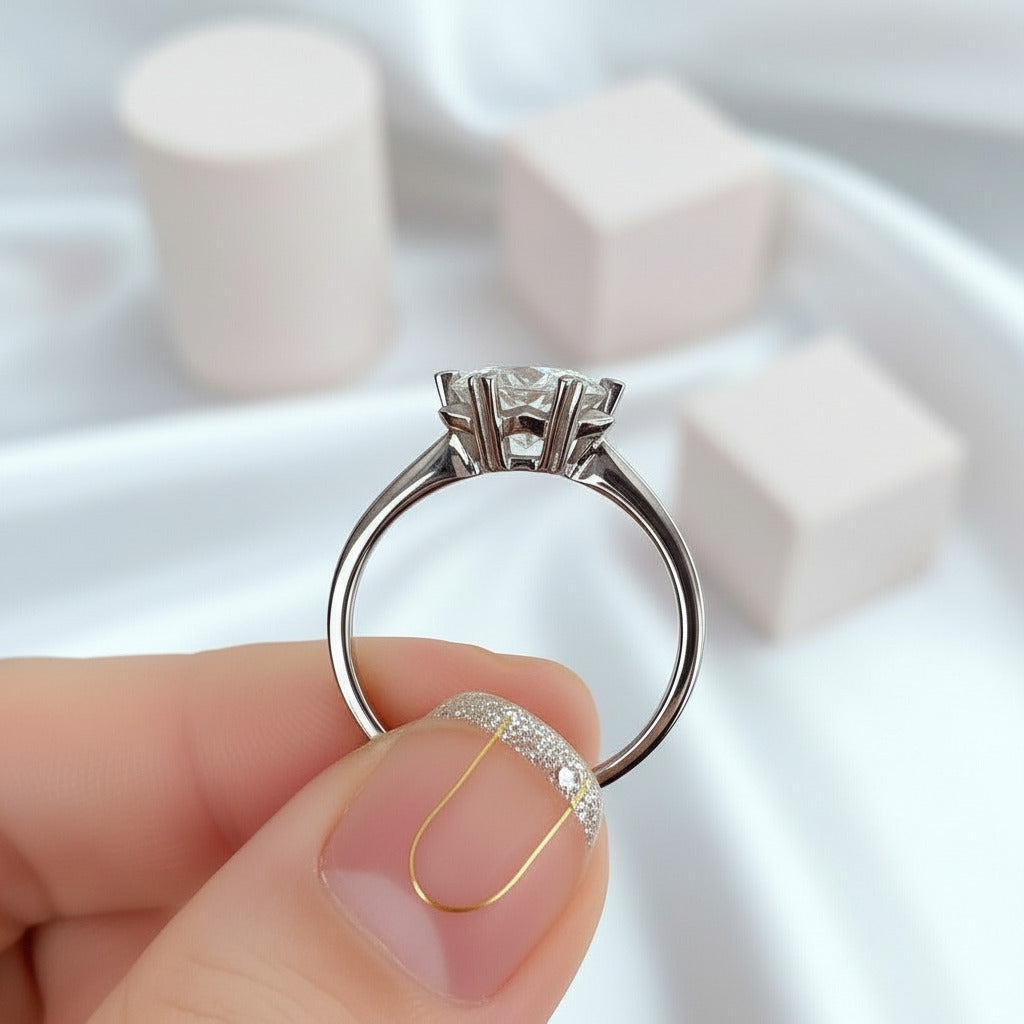 2ct Round Cut Diamond Flower Engagement Ring-Black Diamonds New York