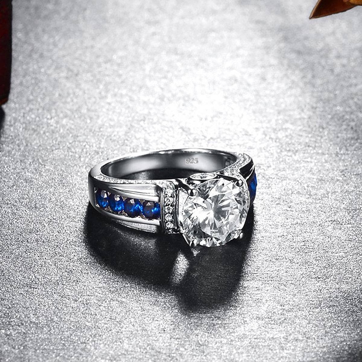 2ct Round Cut Diamond Wedding Ring-Black Diamonds New York