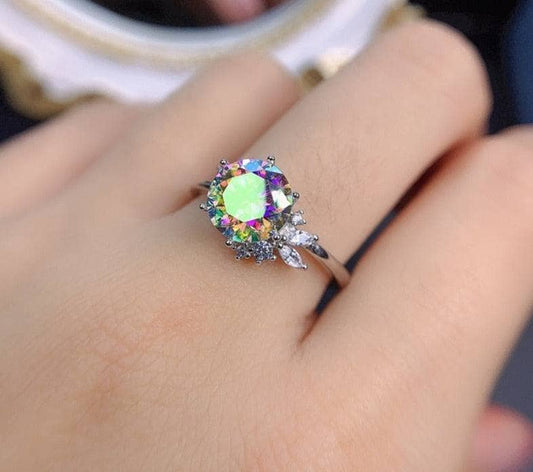 2ct Round Cut rainbow Diamond Engagement Ring-Black Diamonds New York