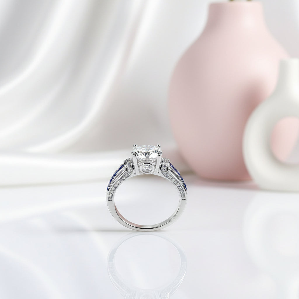 2ct Round Cut Diamond Wedding Ring-Black Diamonds New York