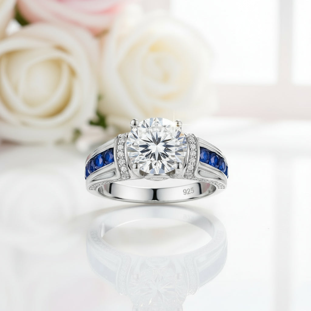 2ct Round Cut Diamond Wedding Ring-Black Diamonds New York