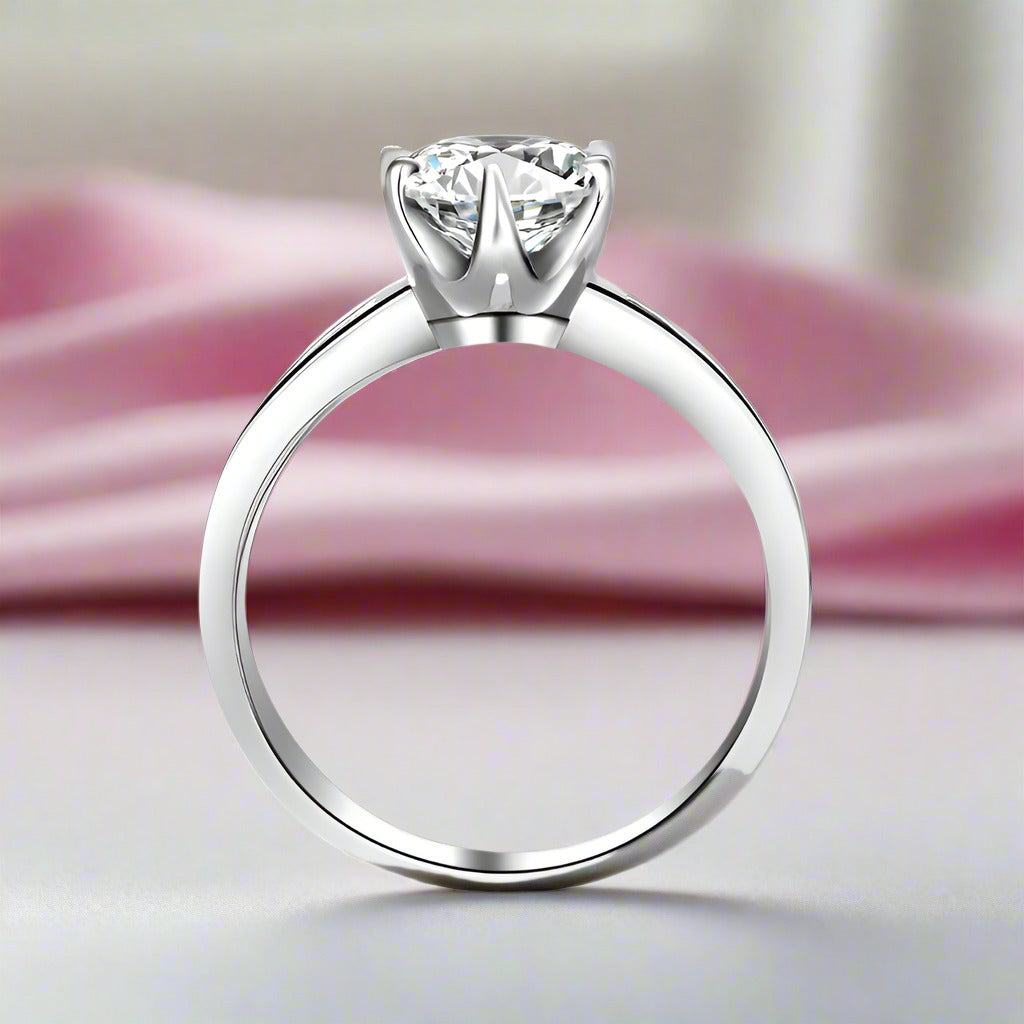 2ct Special Design Six Prong Diamond Engagement Ring-Black Diamonds New York