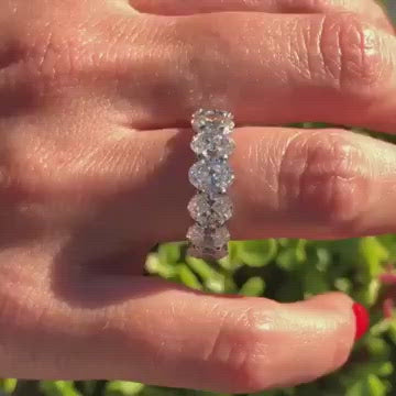 Eternity Oval Cut Diamond Wedding Band Ring