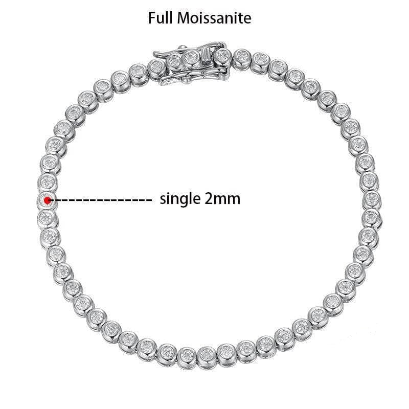 2mm All Moissanite Tennis Bracelet-Black Diamonds New York