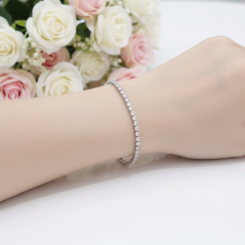 2mm Full Diamond Tennis Bracelet-Black Diamonds New York