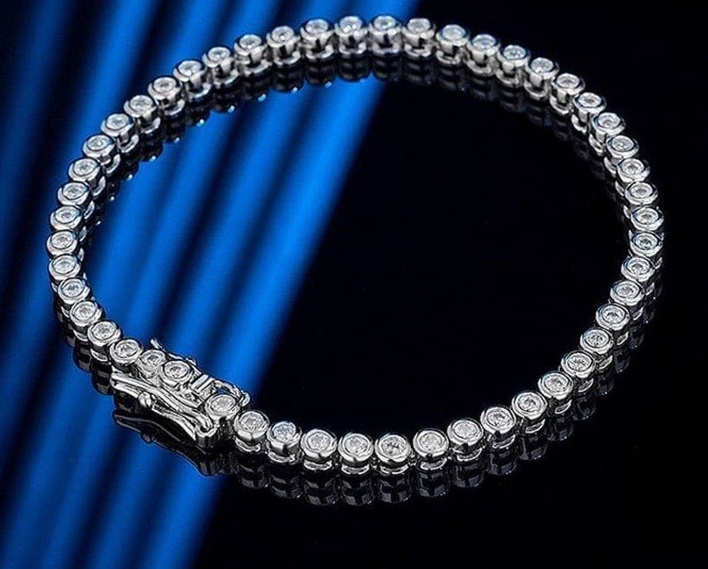2mm All Moissanite Tennis Bracelet-Black Diamonds New York