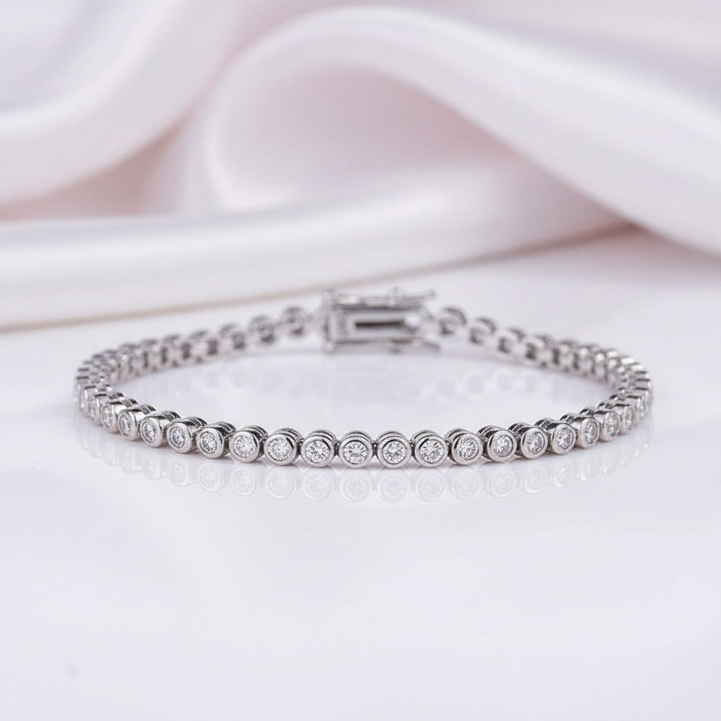 2mm Full Diamond Option Tennis Bracelet-Black Diamonds New York