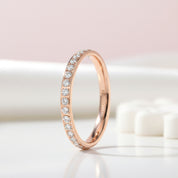 2mm Titanium Half Eternity Diamond Wedding Band-Black Diamonds New York