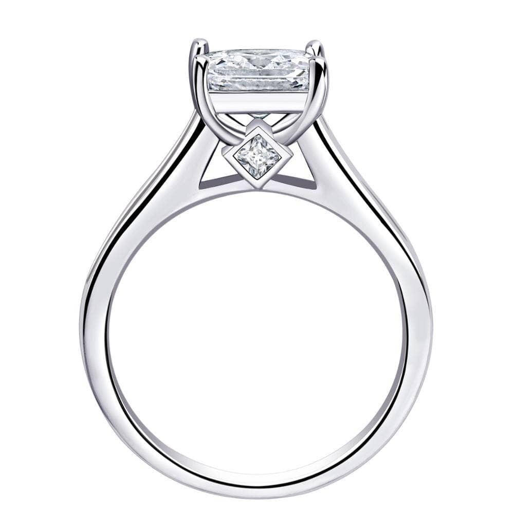 2Pcs 1.25Ct Princess Cut EVN Stone Engagement Ring Set-Black Diamonds New York