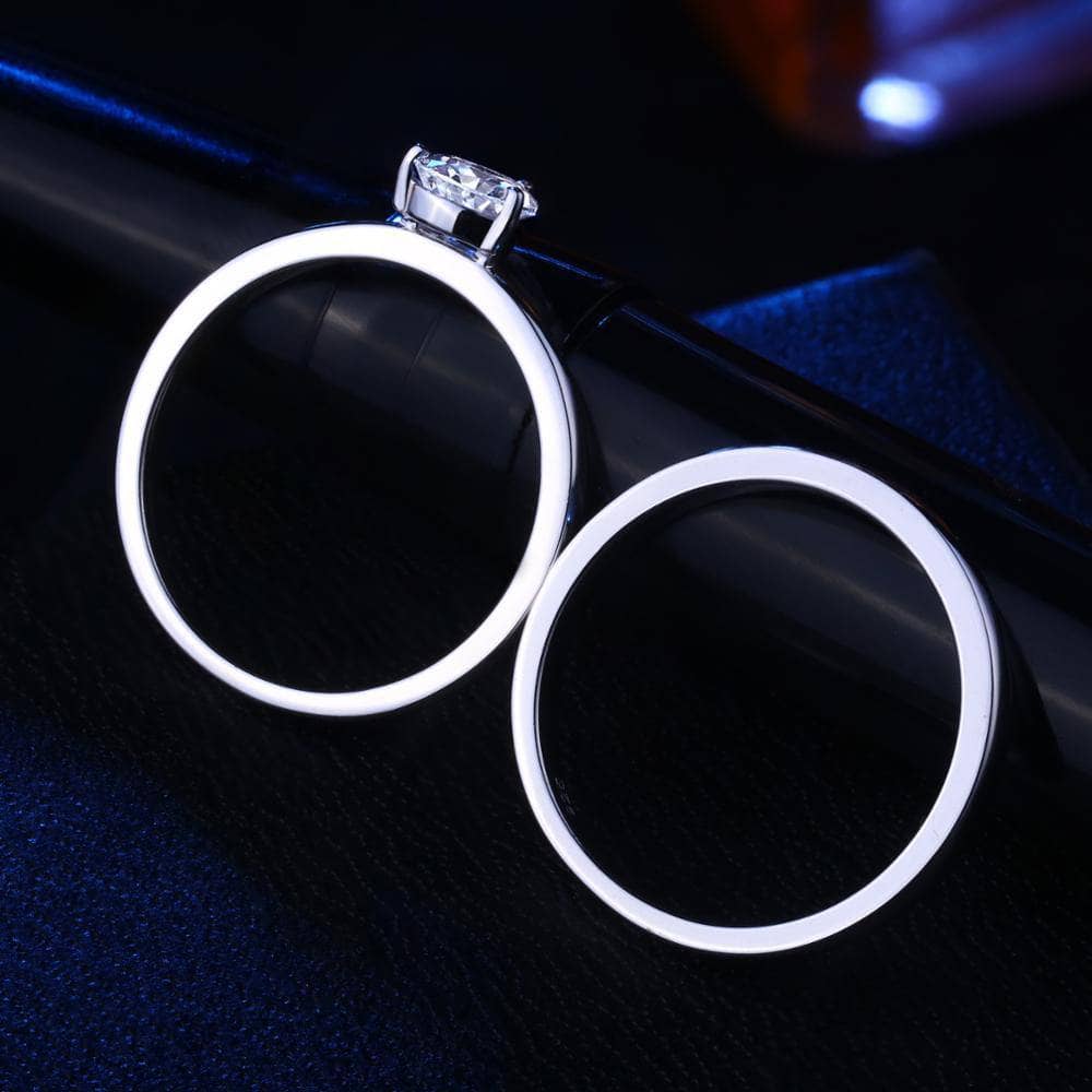 2Pcs Pear Cut EVN Stone Engagement Ring-Black Diamonds New York