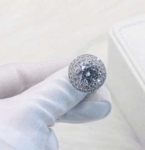 3-5CT Round Cut Moissanite Diamond-Black Diamonds New York