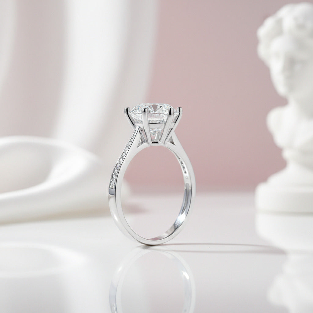 3.0 Ct Pink Diamond Engagement Ring-Black Diamonds New York