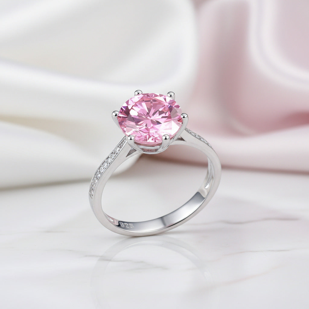 3.0 Ct Pink Diamond Engagement Ring-Black Diamonds New York