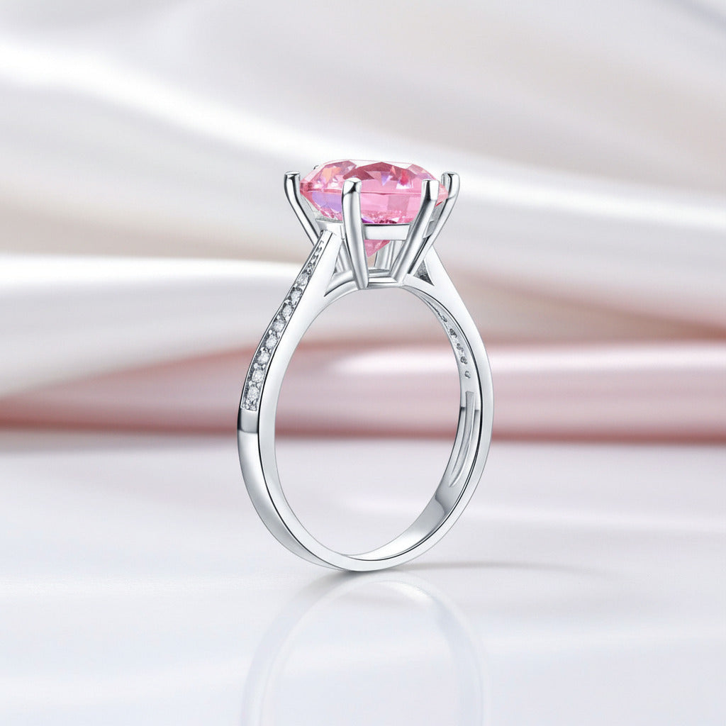 3.0 Ct Pink Diamond Engagement Ring-Black Diamonds New York