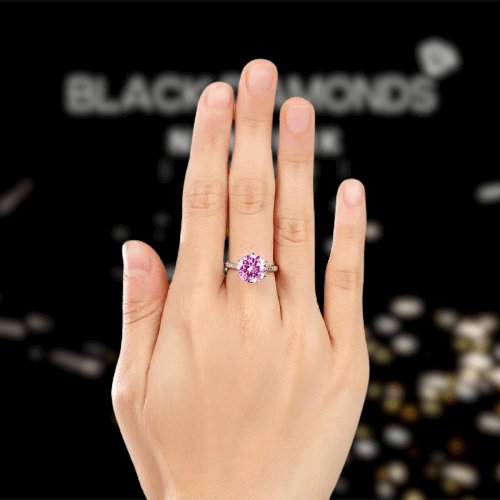 3 Carat Created Diamond Wedding/Engagement Ring - Black Diamonds New York