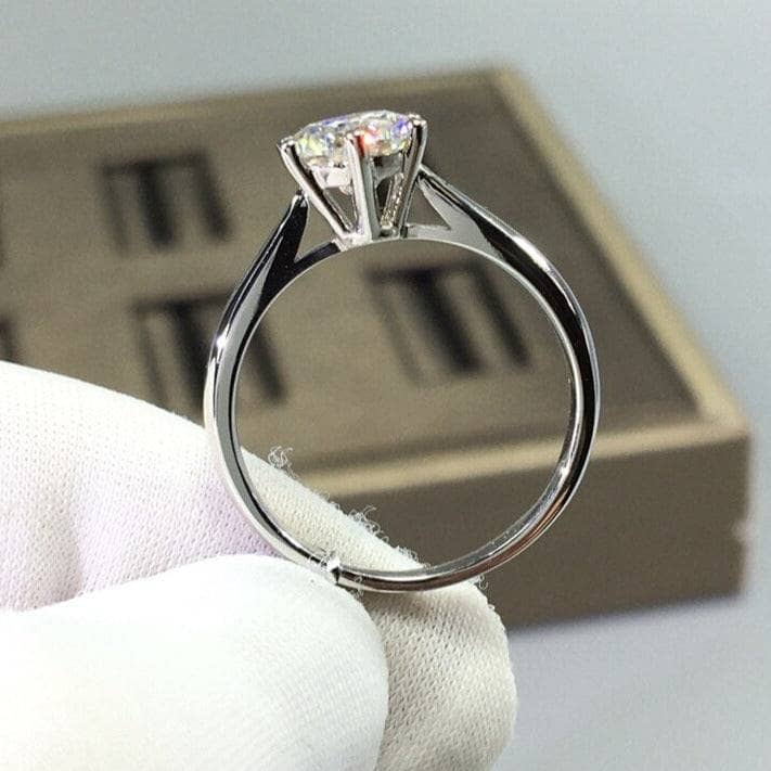 3 Carat Round Cut D Color Diamond Engagement Ring-Black Diamonds New York