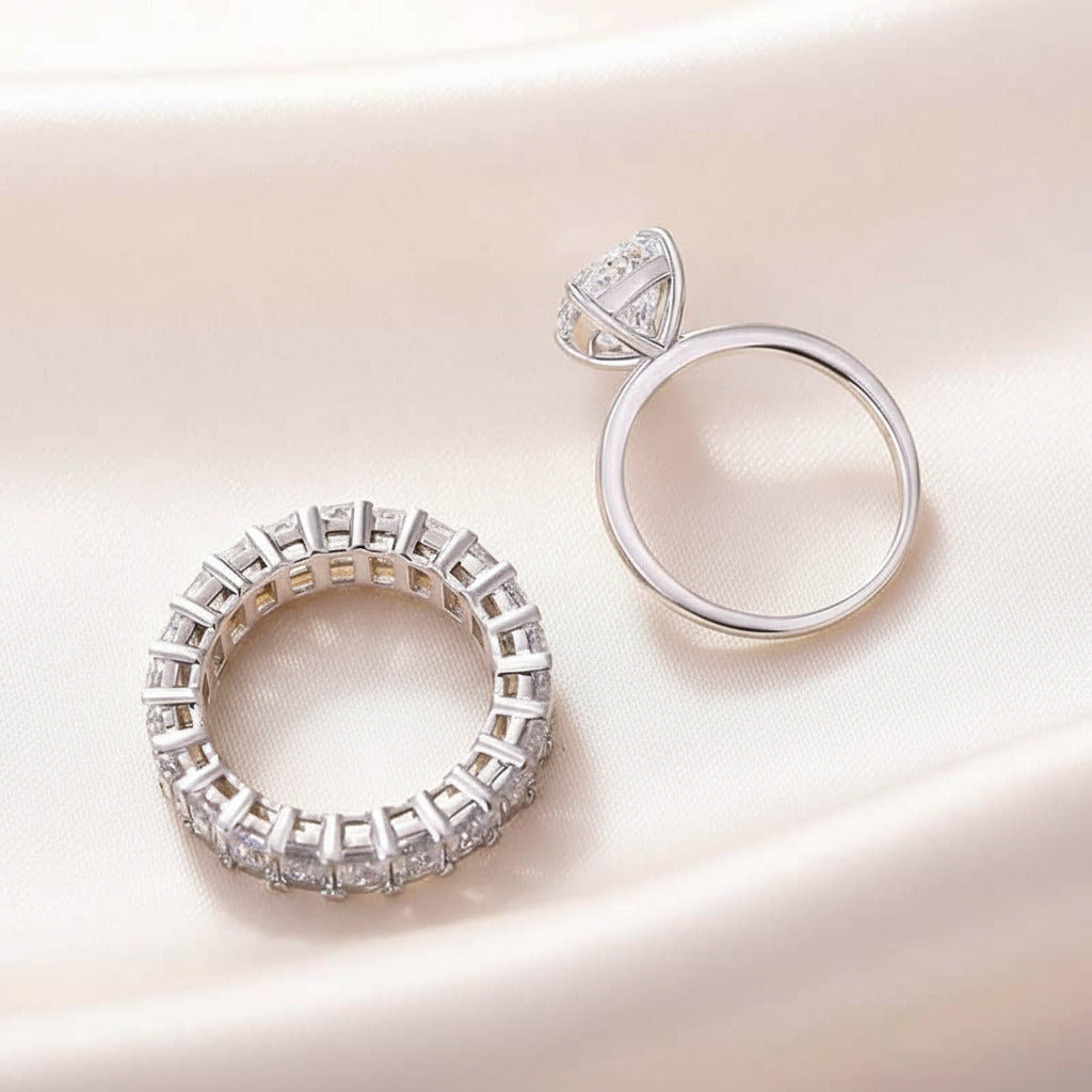 3.0 Carat Pear Cut Diamond Ring Set-Black Diamonds New York