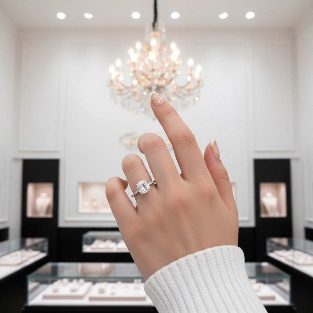 Cushion Cut Diamond Engagement Ring – Black Diamonds New York