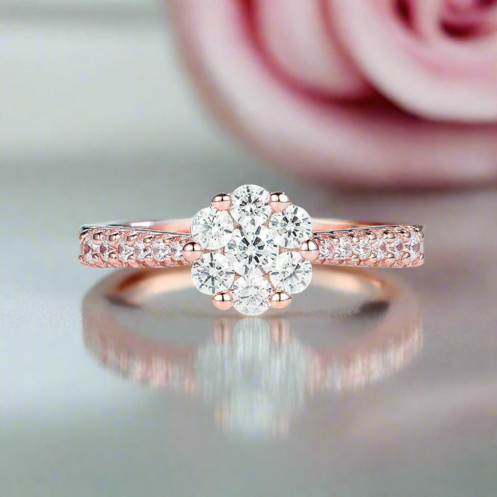 3.0mm Round Diamond Solitaire Ring-Black Diamonds New York