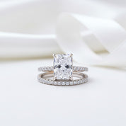 3.5ct Diamond Option Radiant Cut Wedding Ring Set-Black Diamonds New York