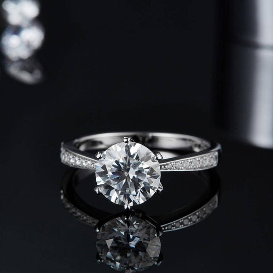 3.0ct Classic Style Diamond Engagement Ring-Black Diamonds New York