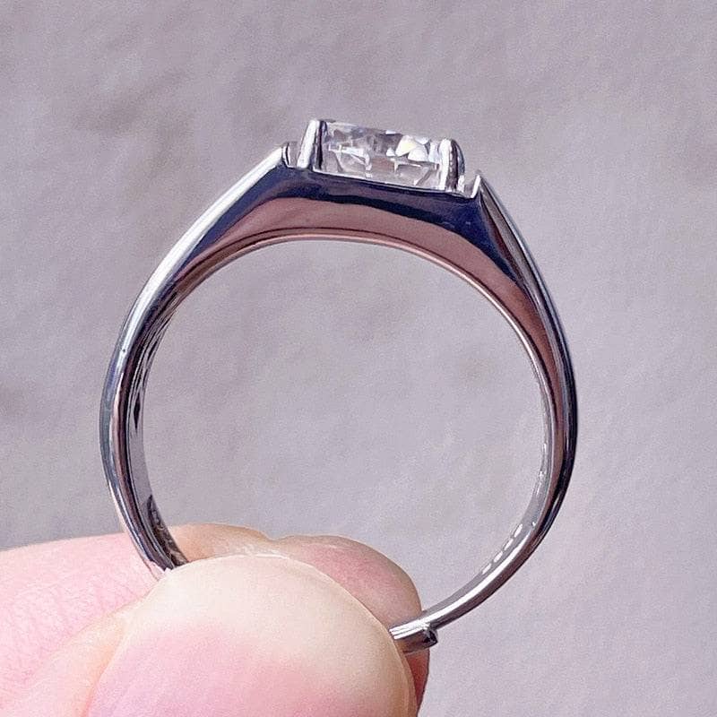 3.0CT Color D VVS Adjustable Moissanite Diamond Ring - Black Diamonds New York