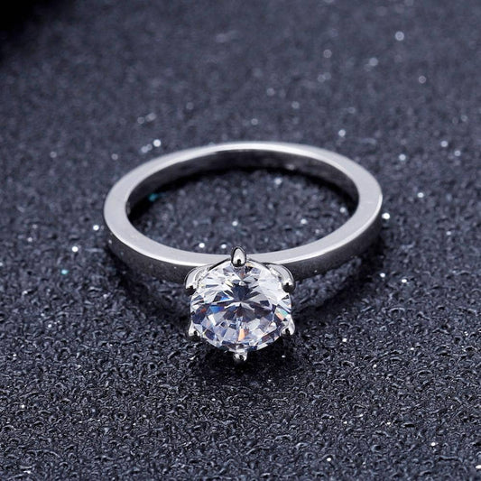 3.0ct EF Color Moissanite Elegant Solitaire Engagement Ring - Black Diamonds New York