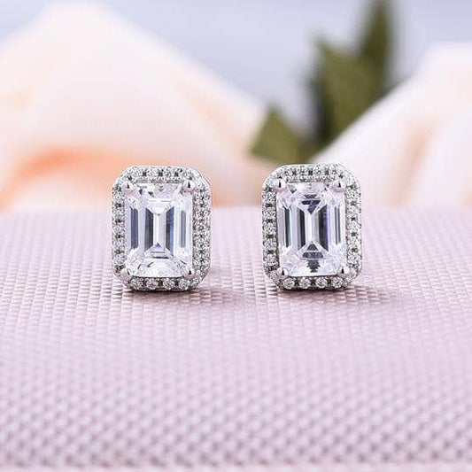 3.0ct Halo Sparkle Women's Stud Earrings - Black Diamonds New York