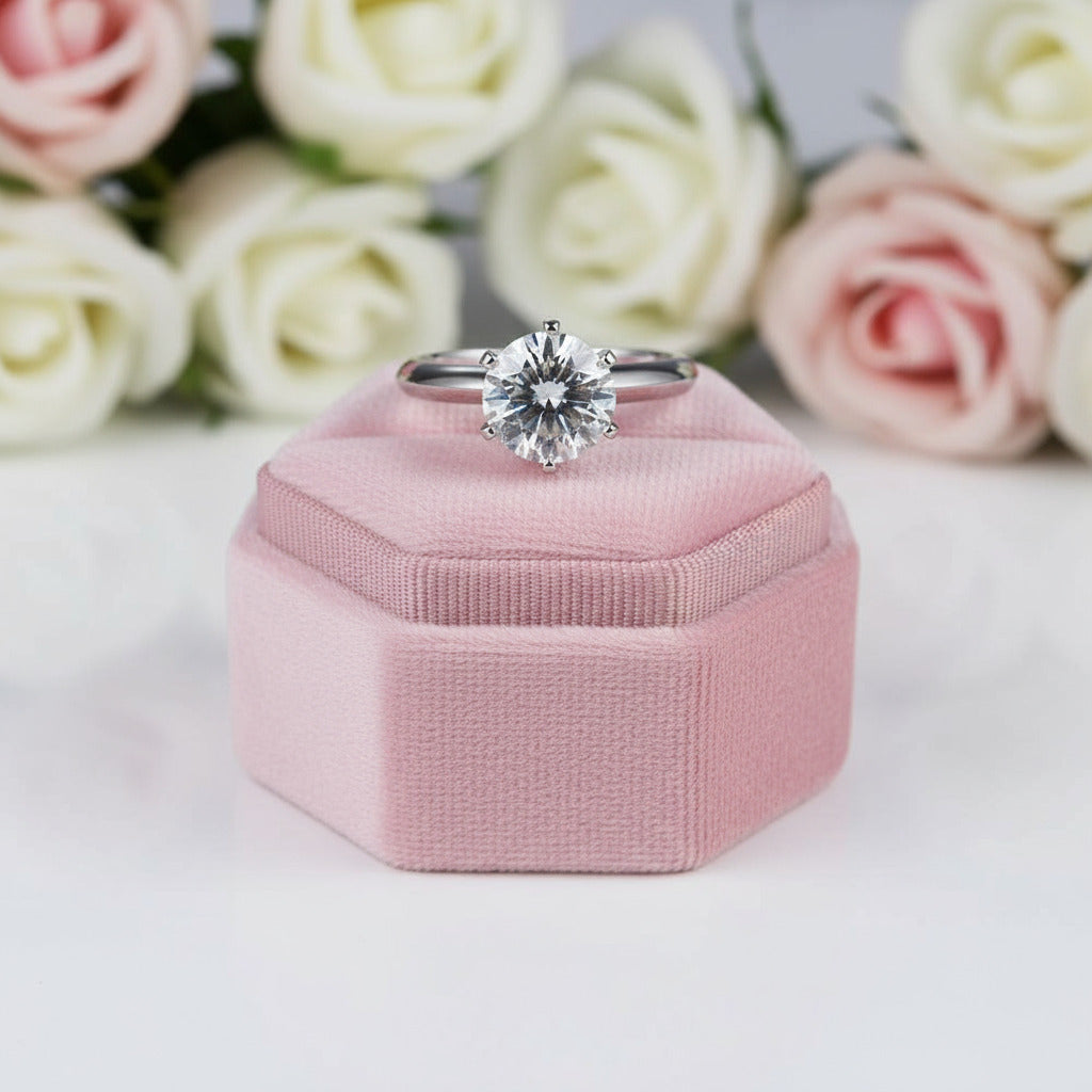 3.0ct Round Diamond Solitaire Engagement Ring-Black Diamonds New York